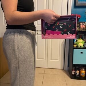 Betsey Johnson Cherry Patterned Black Wallet